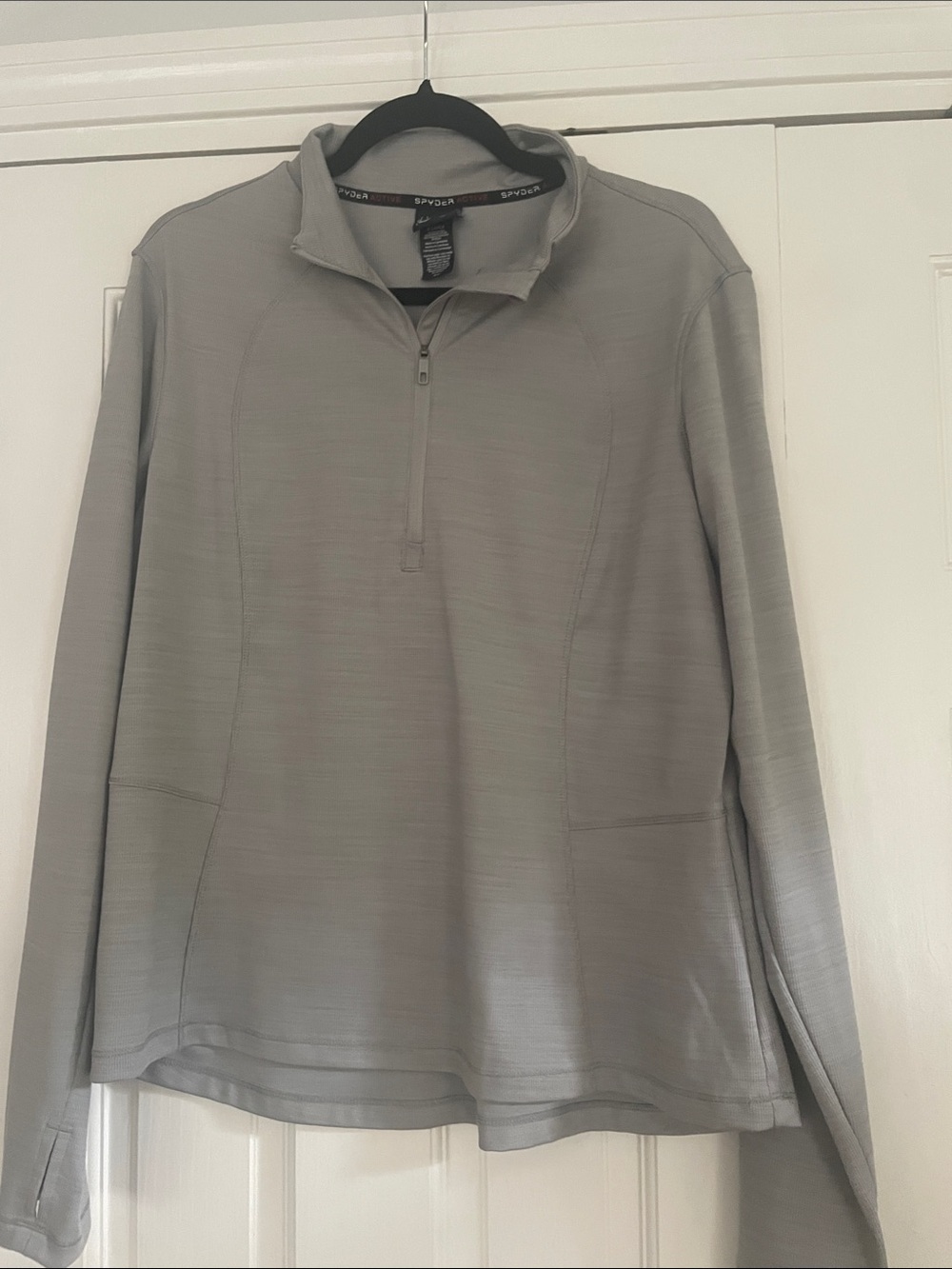 Spyder Men's Heather Gray Quarter-Zip Pullover
